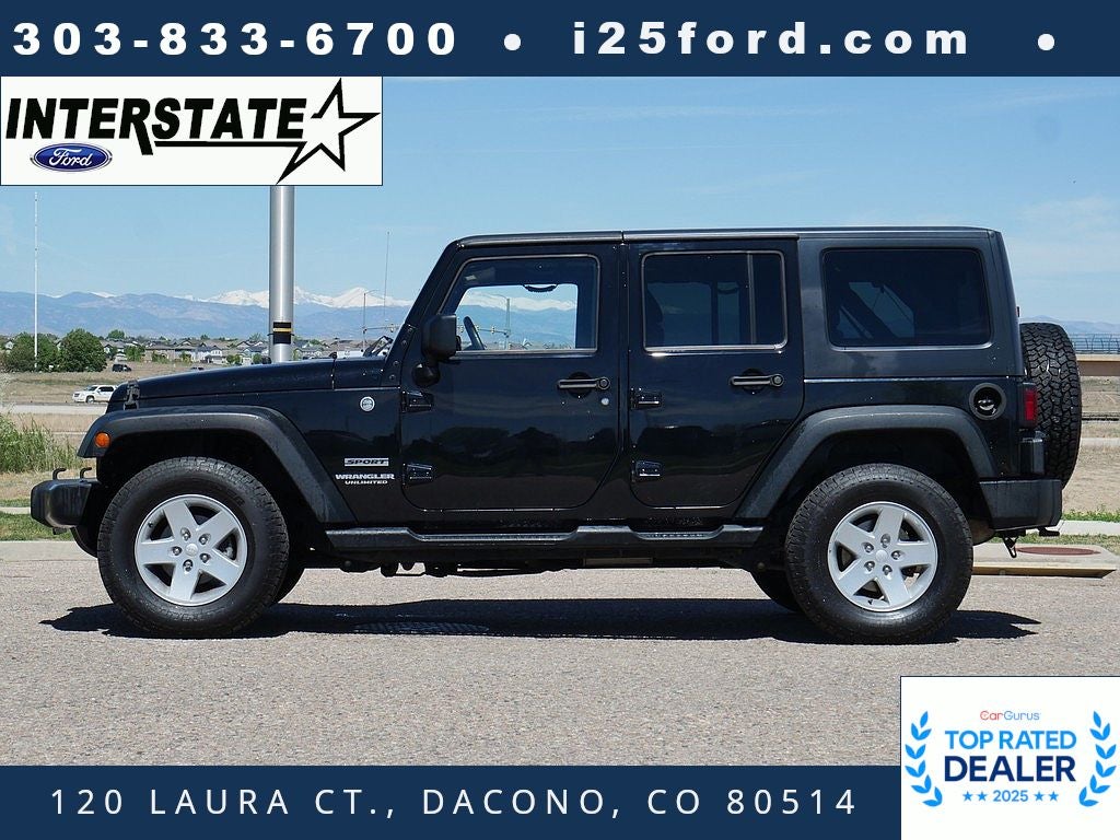 Used 2015 Jeep Wrangler Unlimited Sport with VIN 1C4BJWDG3FL536707 for sale in Dacono, CO