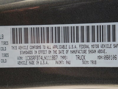 2020 RAM 1500 BIG HORN QUAD CAB 5.7
