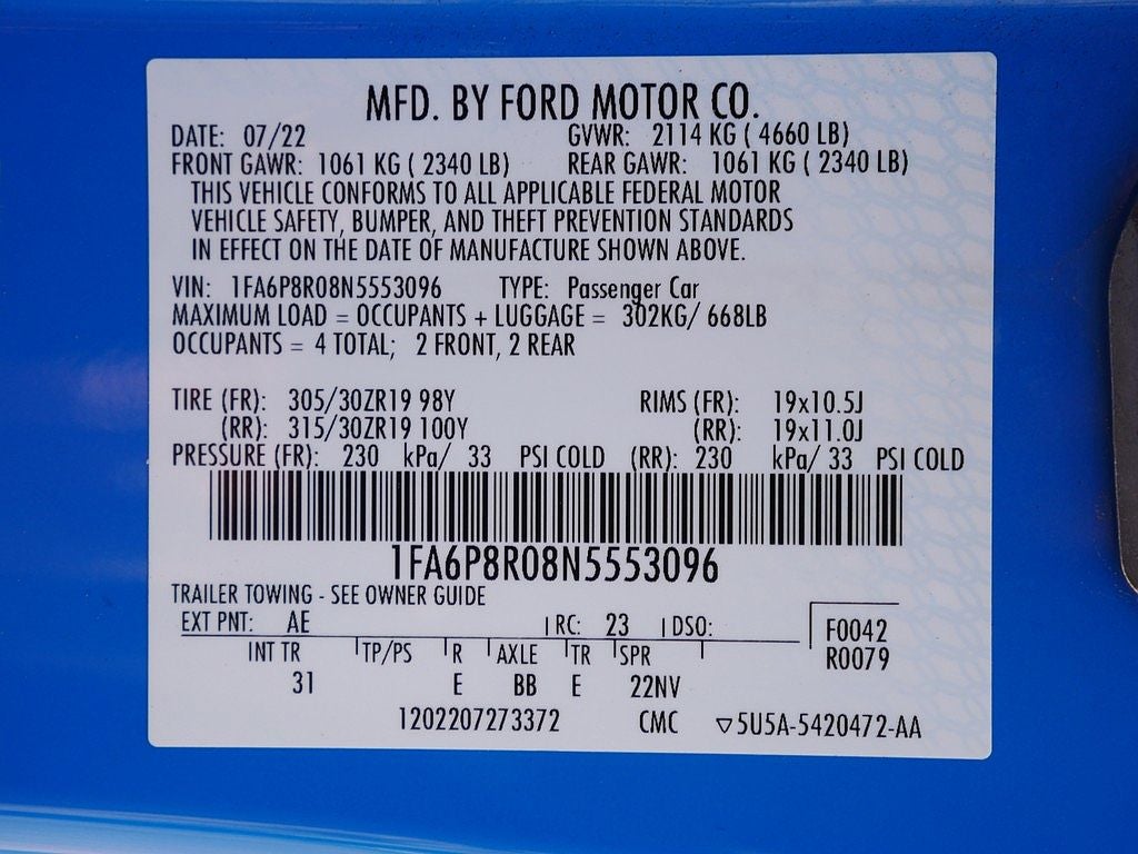 2022 Ford Mustang Mach 1