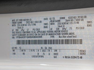 2025 Ford Transit-350 XL AWD