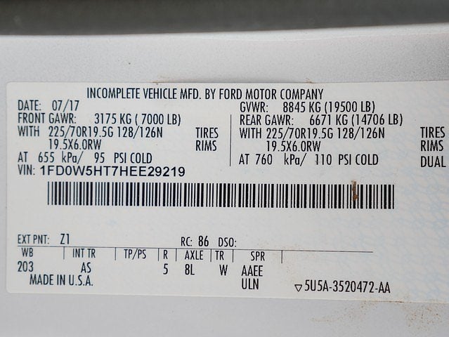 2017 Ford F-550SD XL CREW 6.7