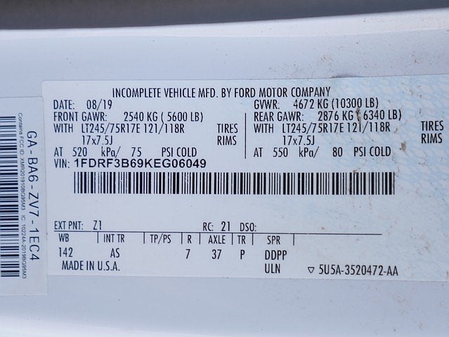 2019 Ford F-350SD XL REG CAB 6.2 4WD