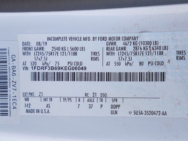 2019 Ford F-350SD XL REG CAB 6.2 4WD