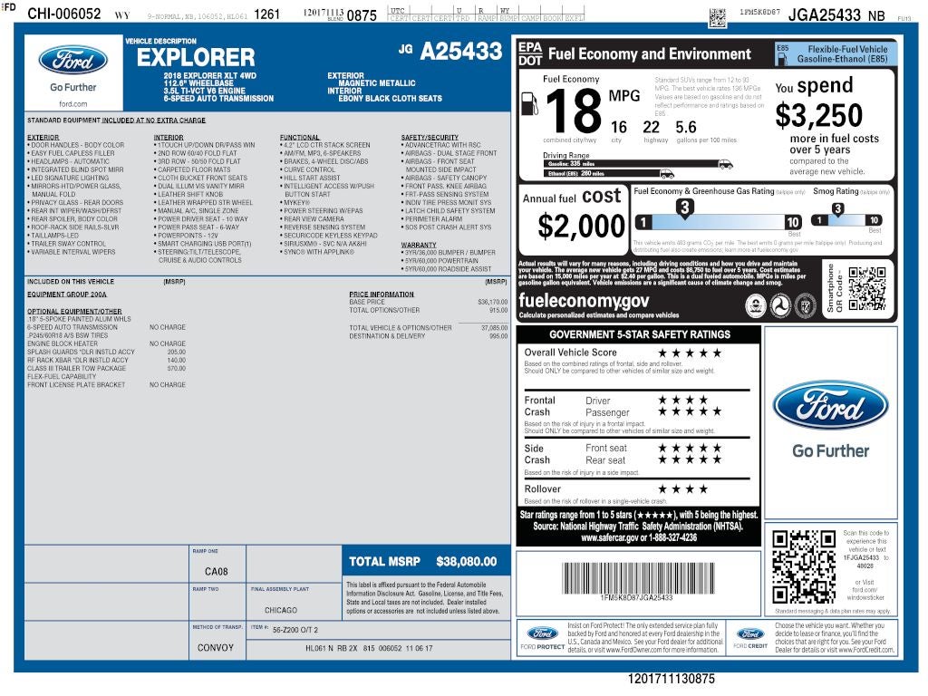 2018 Ford Explorer XLT AWD