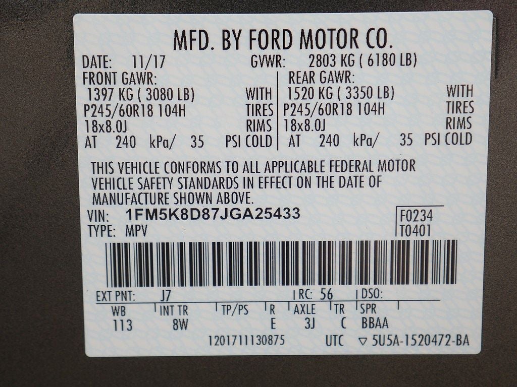 2018 Ford Explorer XLT AWD
