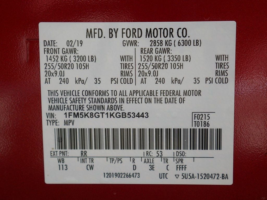 2019 Ford Explorer Sport 4WD