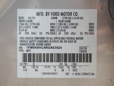 2024 Ford Explorer Platinum AWD