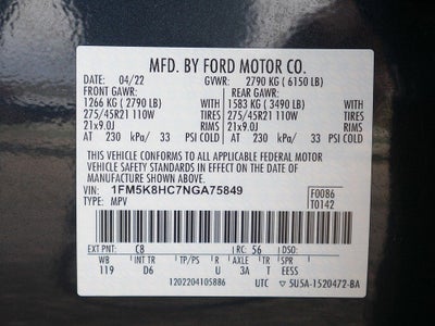2022 Ford Explorer Platinum AWD