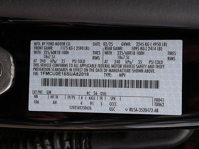 2025 Ford Escape Plug-In Hybrid Base