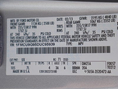 2013 Ford Escape SE AWD 2.0