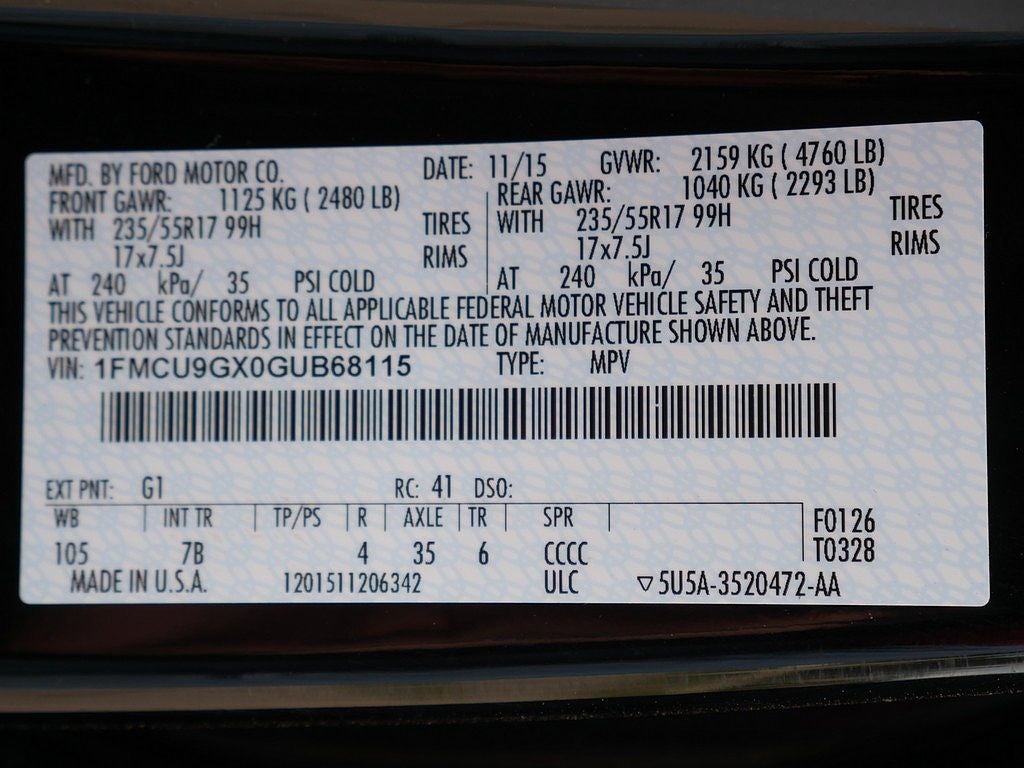 2016 Ford Escape SE AWD