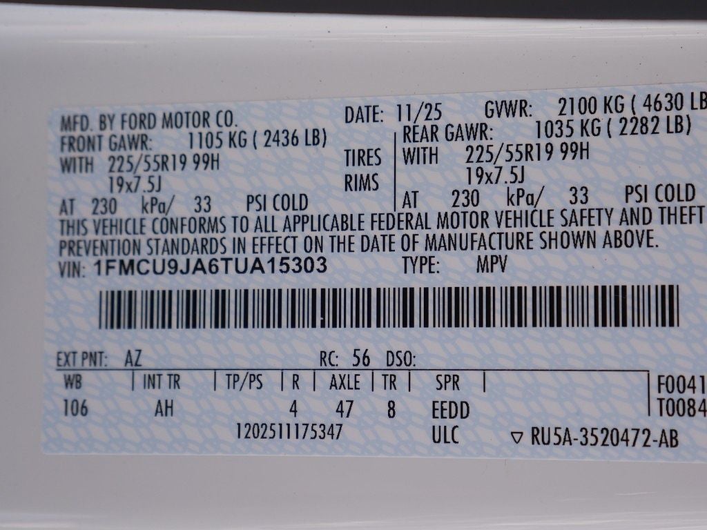 2026 Ford Escape Platinum AWD