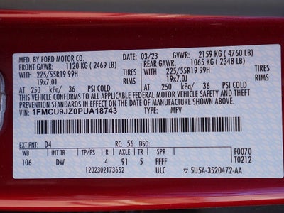2023 Ford Escape Hybrid Platinum AWD