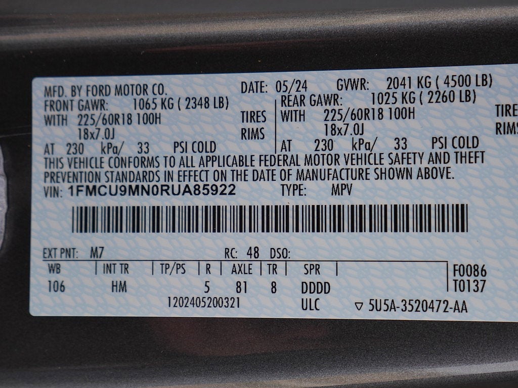 2024 Ford Escape ST-Line AWD