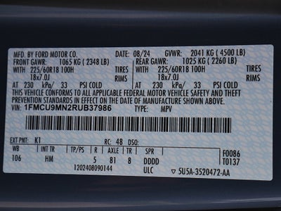 2024 Ford Escape ST-Line AWD