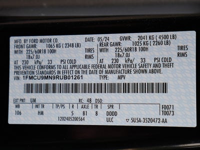 2024 Ford Escape ST-Line AWD