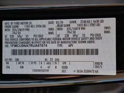 2024 Ford Escape ST-Line Select 2.0 AWD