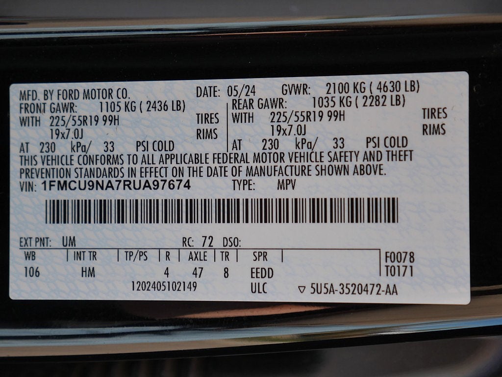 2024 Ford Escape ST-Line Select 2.0 AWD