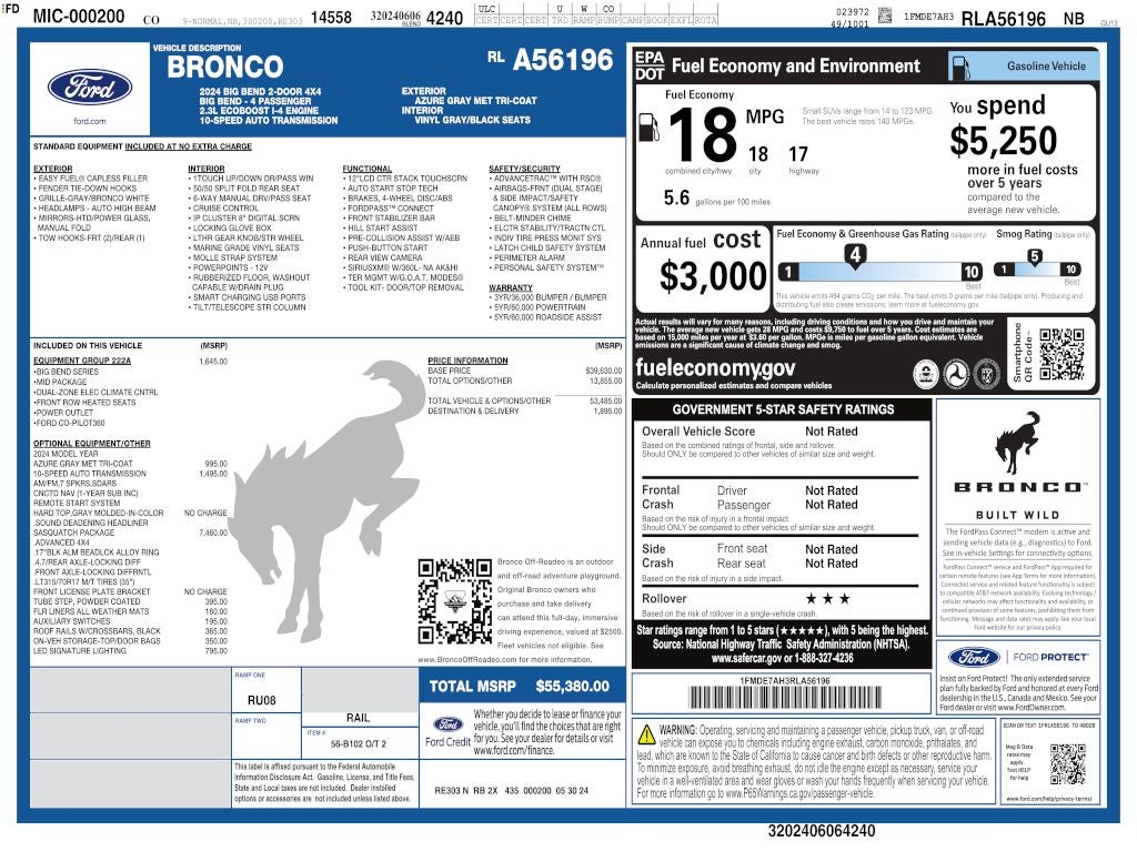 2024 Ford Bronco Big Bend 4WD