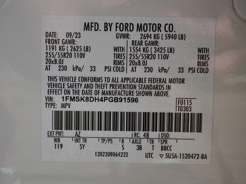 2023 Ford Explorer XLT AWD 202A