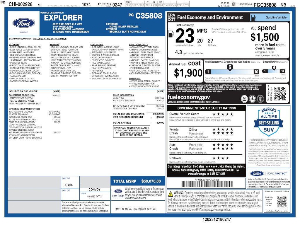 2023 Ford Explorer XLT AWD