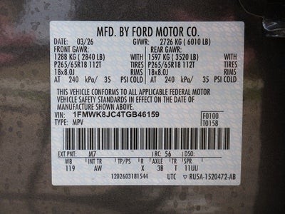 2026 Ford Explorer Tremor 4WD