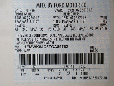 2026 Ford Explorer Tremor 4WD