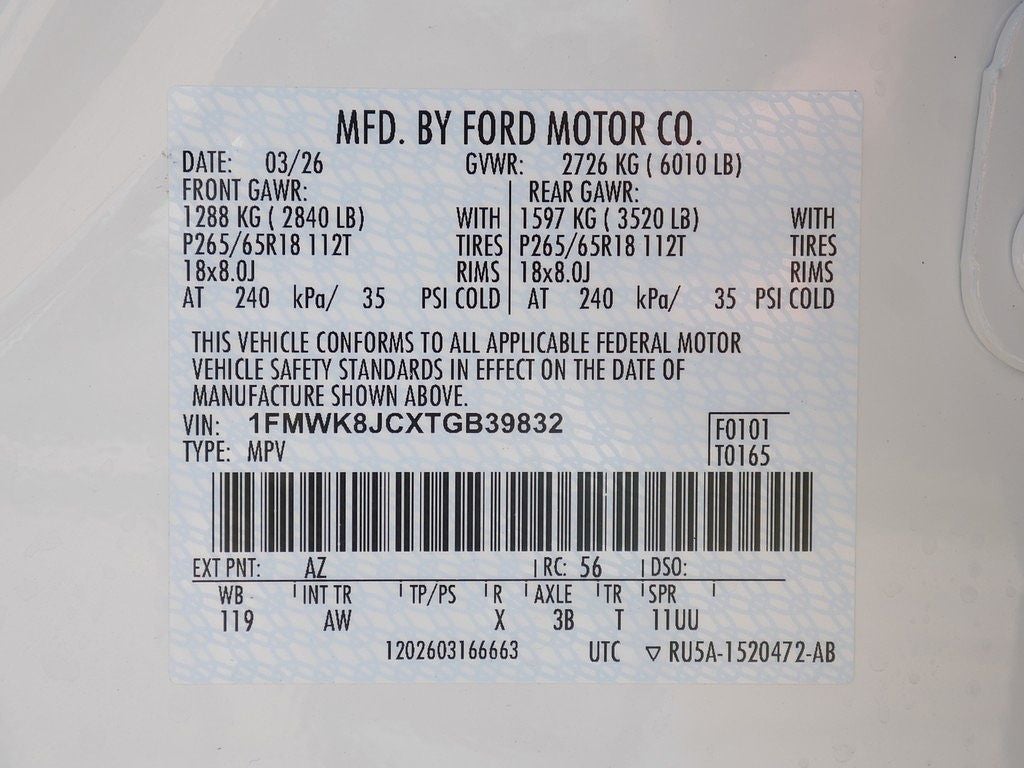 2026 Ford Explorer Tremor 4WD