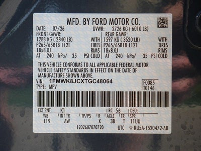 2026 Ford Explorer Tremor 4WD
