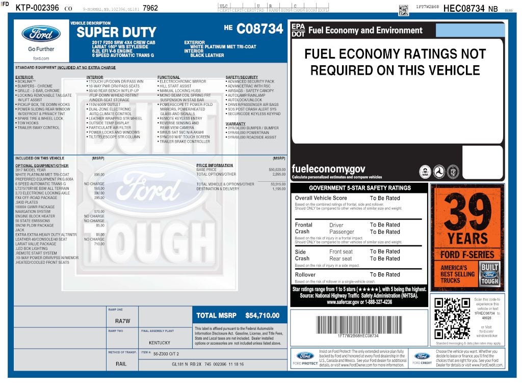 2017 Ford F-250SD Lariat CREW 6.2