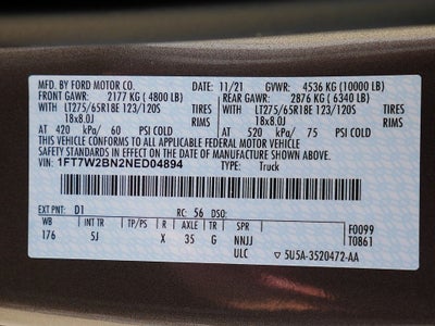 2022 Ford F-250SD Lariat CREW 7.3 LONG BED