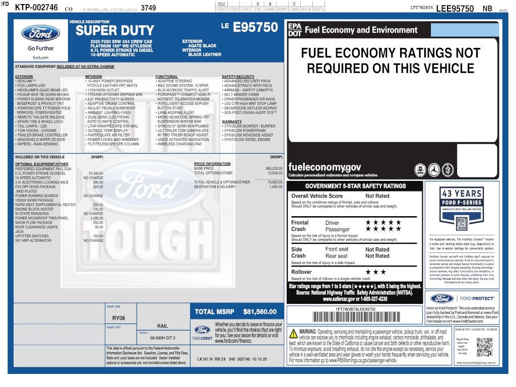 2020 Ford F-250SD Platinum CREW 6.7