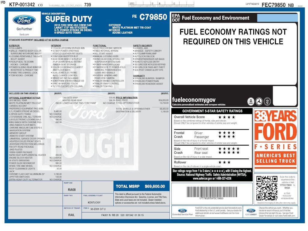 2015 Ford F-250SD King Ranch CREW 6.7