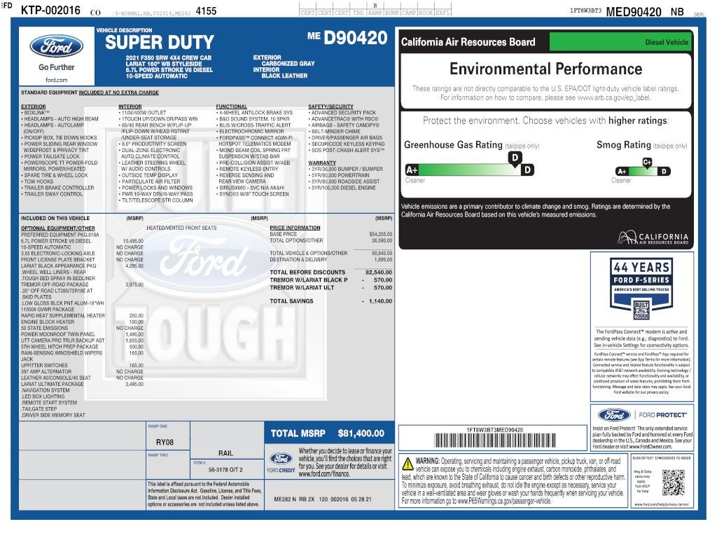 2021 Ford F-350SD Lariat CREW 6.7