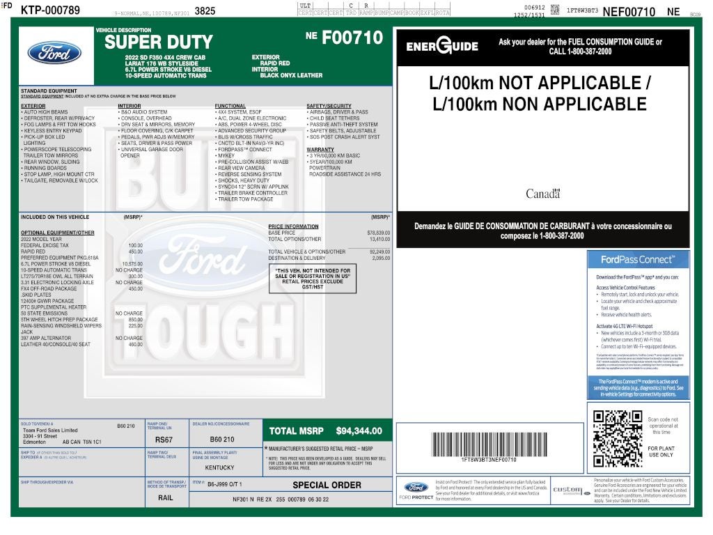 2022 Ford F-350SD Lariat CREW 6.7