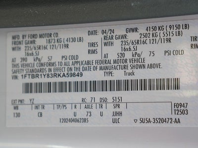 2024 Ford Transit-250 CARGO LOW ROOF