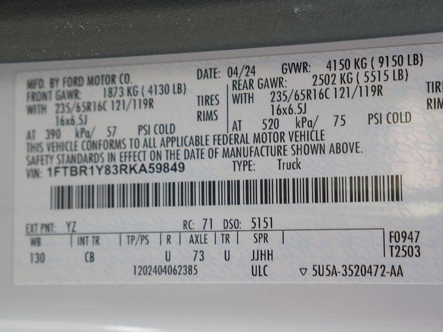 2024 Ford Transit-250 CARGO LOW ROOF