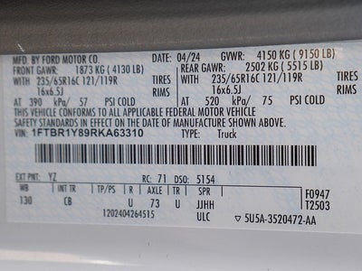 2024 Ford Transit-250 CARGO Low Roof