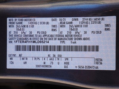 2021 Ford Ranger Lariat CREW