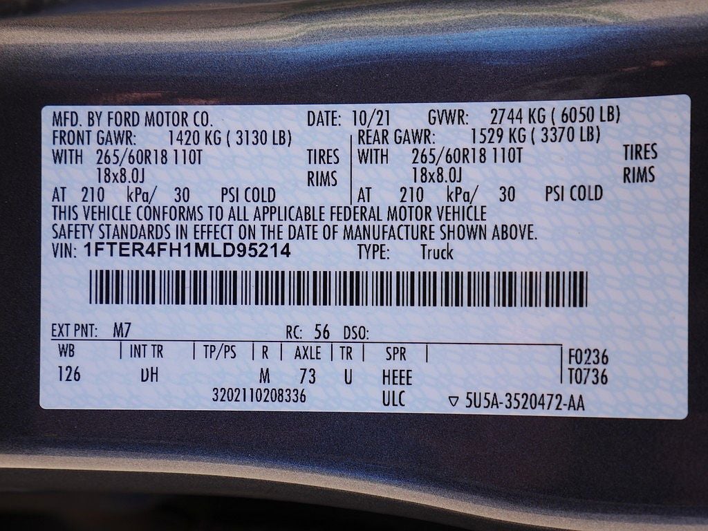 2021 Ford Ranger Lariat CREW