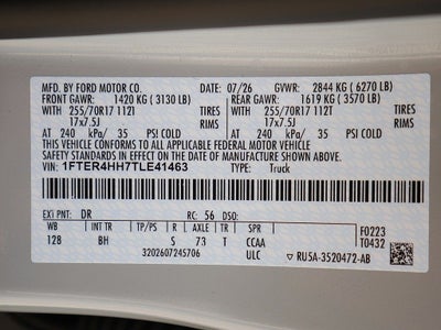 2026 Ford Ranger XLT CREW 4WD