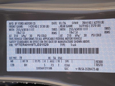 2026 Ford Ranger XLT CREW 4WD