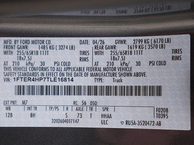 2026 Ford Ranger XLT CREW 4WD