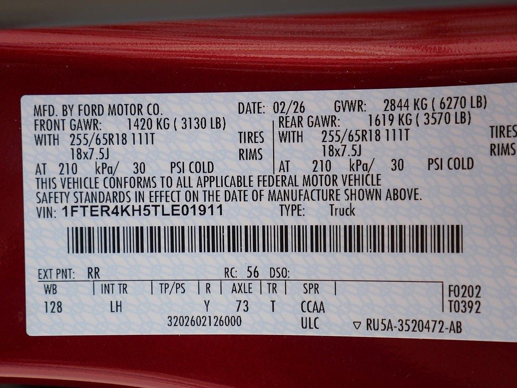 2026 Ford Ranger Lariat CREW 4WD