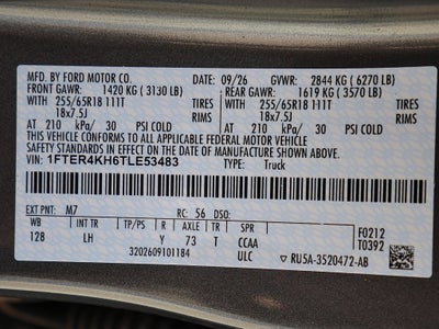 2026 Ford Ranger Lariat CREW 4WD