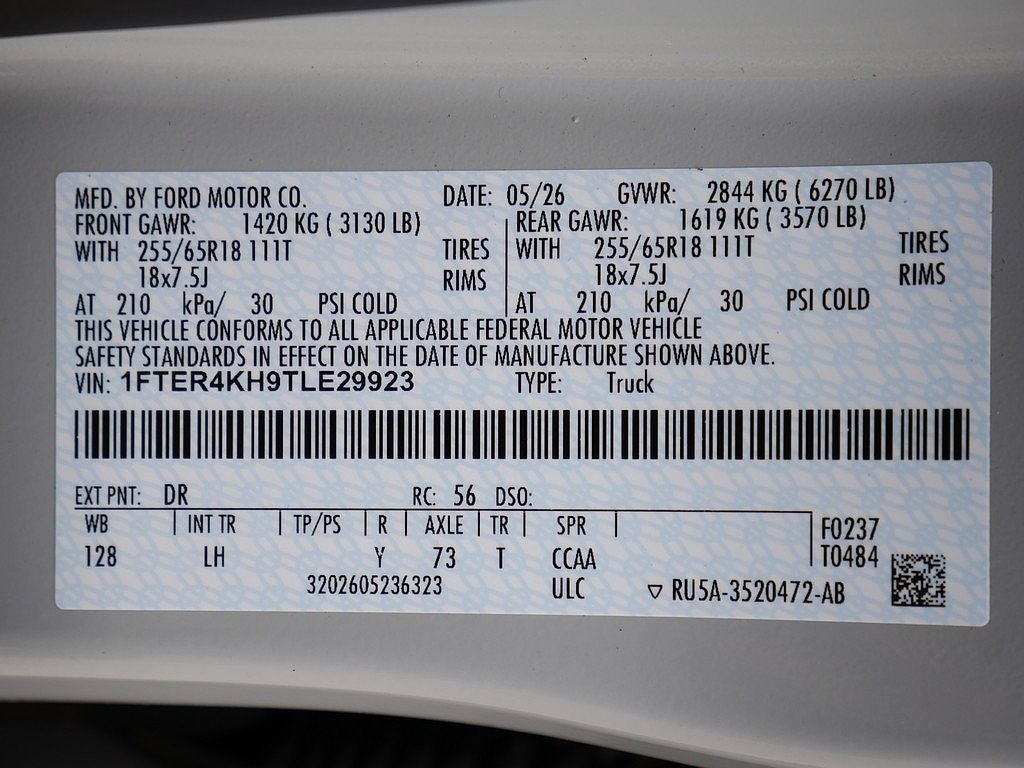 2026 Ford Ranger Lariat CREW 4WD