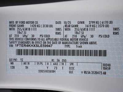 2025 Ford Ranger Lariat CREW 4WD