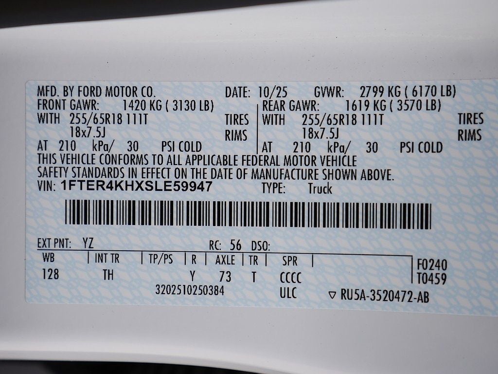2025 Ford Ranger Lariat CREW 4WD