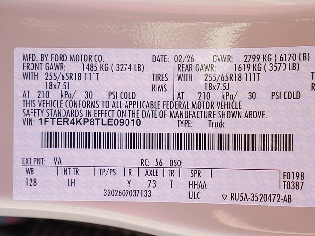 2026 Ford Ranger Lariat CREW 4WD