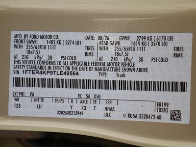 2026 Ford Ranger Lariat CREW 4WD
